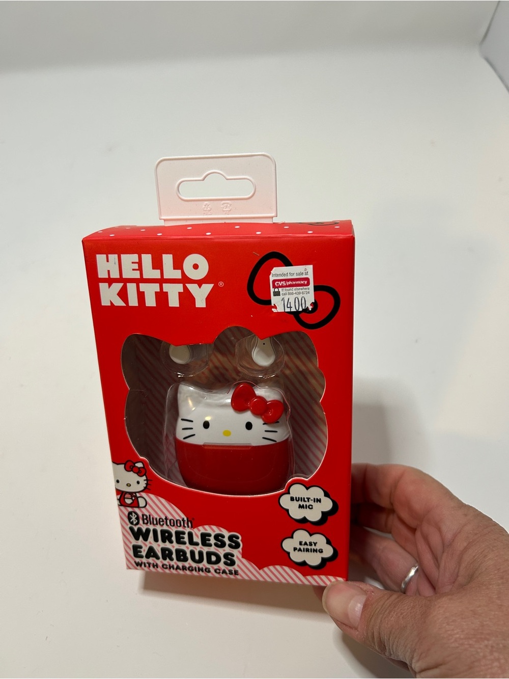 Hello Kitty Red Wireless Earbuds with Character Charging Case